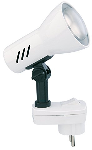 Briloner Leseleuchte, Steckerlampe, Steckerspot, E14, 25 Watt, dreh- und schwenkbar, weiß