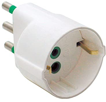 FANTON 82130 adattatore da spina grande bipasso 16A a schuko 16A presa italo/tedesca colore bianco