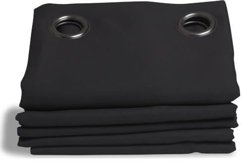 Moondream LumenControl™ Verdunkelungsvorhang | Licht+Sonnenschutz | EU Herstellung | Ösen | Schwarz MC710 | 140B x 260H cm