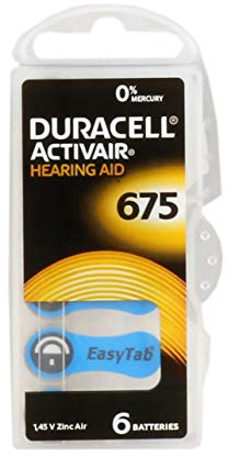 DURACELL Hörgerätebatterie EasyTab 675 PR44 1,4V 6er-Bli