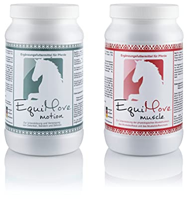 Bundle Muskel/Gelenke/Sehnen | je 1 Dose (1,5 kg) EquiMove Motion & EquiMove Muscle | Ergänzungsfuttermittel für Pferde mit Gelenk- und Muskelproblemen