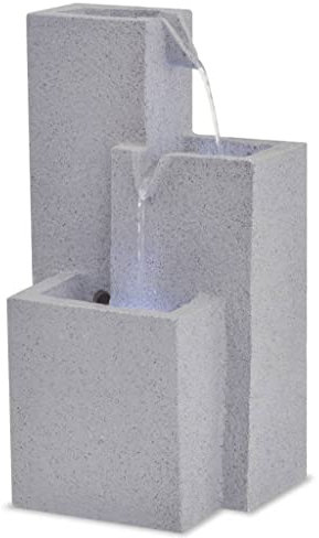 vidaXL Fuente Decorativa Interior Luz LED Decoración Mesa Agua Acuática Hogar