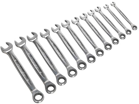 Sealey ak63922 Métricas Ratchet Combinación Llave, Rojo, Juego de 12 piezas