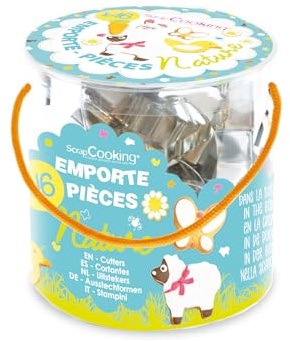 SCRAP COOKING Seau 16 emporte-pièces Acier Nature