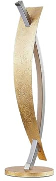 Lucande Tischlampe/Tischleuchte dimmbar, Nachttischlampe Silber Gold Optik 1x 10W gesamt Wohnzimmer Schlafzimmer