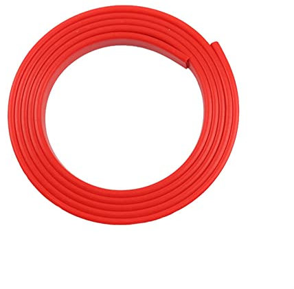 Melairya Borde de PVC de 5 m, Borde de moldura de Canal en U Autoadhesivo Flexible, Borde de Barra de Canal C for gabinete, Madera contrachapada, Mesa, Protector de Borde (Color : Rojo, Size : 15mm)