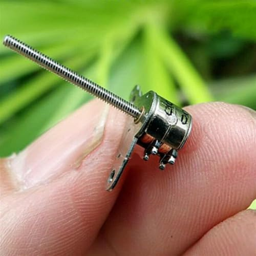 AGOUNOD Schrittmotor 5pcs 2 -Phase 4-Wire-Mikro-Mini-Miniatur 6mm Stepper Motor 5mm Long Welle Linear Schraube Digitalkamera Objektiv