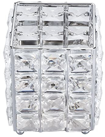BuyWeek Kristall Pinselhalter, Make Up Pinsel Organizer Europäischer Stil Kosmetik Organizer Kristall Make Up Pinsel Halter Kosmetik Aufbewahrung(Splitter)