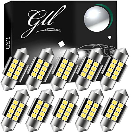 GLL C5W Ampoules 31MM Festoon Ampoules avec 2835 8SMD 200 Lumes 6500K pour Lumières Intérieures de Voiture Lumières Dôme Lumières Plaque d’immatriculation Lumières