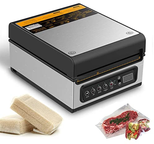 JODAIS Chamber Vacuum Sealer Machine, 240W Commercial Vacuum Sealing Machine, 25.4 cm Sealing Bar Food Packaging Machine Preservation System for Dry Moist Liquid Juicy food