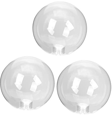 OSALADI 3pcs Glass Globe G9 Clear Lampshade Glass Light Shade Chandelier Lampshades Chandelier Shade G9 Glass Screw