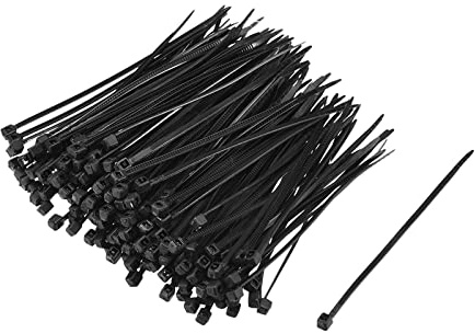 QUARKZMAN 300 Stück 80mmx1.8mm Kabelbinder Schwarz, Kunststoff | Kabelbinder mit Reißverschluss Zugfestigkeit für Zuhause, Büro, Garten, Garage