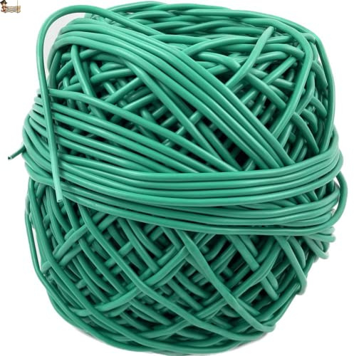 BricoLoco.com Macarrón elástico. Ovillo 1 kg. Entutorar y Atar Plantas o árboles a tutores o Soporte sin dañar la Planta. Tubo PVC. Sustituye a Hilo, Cinta, alambres y Cuerdas (1, 3 mm.)