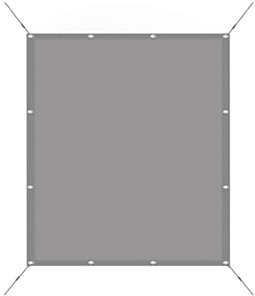 Sonnensegel Sonnenschutz Windschutz 4.5 x 4.5 m Windschutz UV Schutz 98% UV-Schutz Segeltuch Pergola mit Ösen und Seil für Garten Terrasse Camping, Hellgrau