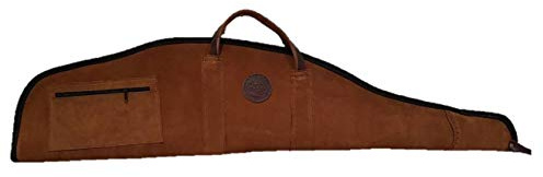Articulos de Caza Funda para Rifle montado con Visor en Piel Serraje (2011-110cm, Tabaco Claro)