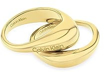 Calvin Klein Ring für Damen ELONGATED DROPS Kollektion in Gelbgold - Erhältlich in Verschiedenen Größen
