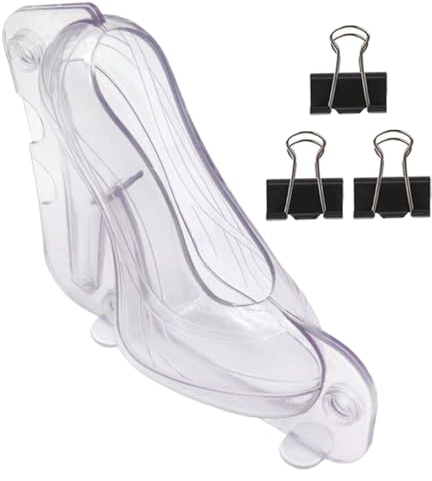 GOOHOCHY Schuhkuchenform Aus Plastik High-heel-form Zum Dekorieren Backformen Für Süßigkeiten Transparente Schokoladenform
