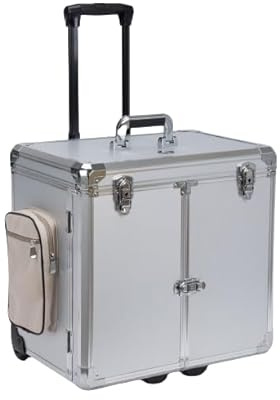 CS Kosmetikvertrieb PodiGo Profi Fußpflegekoffer – Aluminium Rollkoffer in Silber – Leicht, kompakt & mobil – Für mobile Fußpflege, Kosmetik & Nageldesign – Mit Rollen & Teleskopgriff