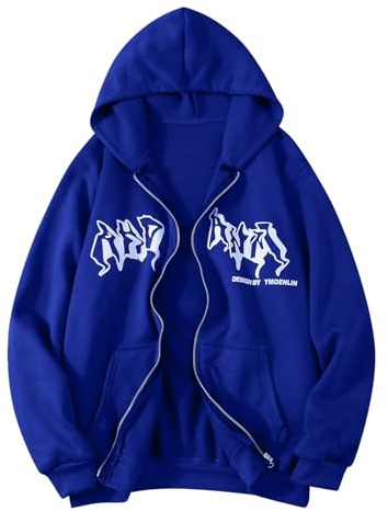 Sweatjacke Herren Zipper Hoodie Y2K Oversized Sweat Jacken Hoody Mit Kapuze Kapuzenpullover Kapuzenjacke Sweatshirt Hoodie Pullover Geschenke Für Männer Jungen Herren