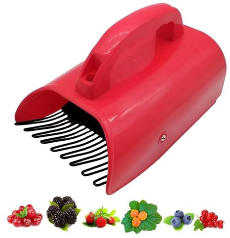 Recogedor de Bayas con Mango, Pala de Rastrillo de Arándanos, Recogedor de Frutas de Peine Fácil de Mano, Herramienta de Pala de Rastrillo de Arándanos para Frambuesas, Moras, Arándanos