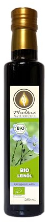 Mevlana Naturmühle Leinöl BIO, 500 ml (2x 250 ml), kaltgepresst, nativ, mühlenfrisch, Omega-3-Fettsäuren