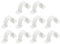 QUARKZMAN 10uds PVC Tuberías Correas, 20mm Plástico Conducto Correa, Dos Agujeros PVC Tubos Clips para Tubos, PVC Tubos, Conductos, Cables, Alambre, Cable, Claro Gris