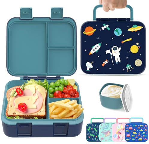 hombrima Kinder Lunch Box, Bento Box Food Storage Container mit Multi-Fächern für Jungen Mädchen Kinder Erwachsene Arbeitsschule