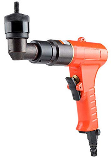 CHSXPX Industry Air Rivet Nut Gun 1200rpm Pneumatic Rivet Angle Head 90°Head Heavy Duty Riveting Tool Kit (With M5,M6 Head)