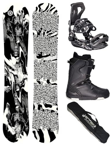 Airtracks Snowboard Set - Read My Mind Snowboard Wide Hybrid Rocker + Bindung Master Fastec MULTIENTRY + Boots + SB Bag 150 157 159 162 cm