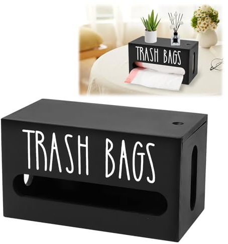BigKing Distributeur De Sac Poubelle De Bois, Conteneur De Sac Poubelle Pin, Élégant Et Pratique pour La Chambre, Le Salon, La Cuisine, La Salle De Bain, Le Bureau