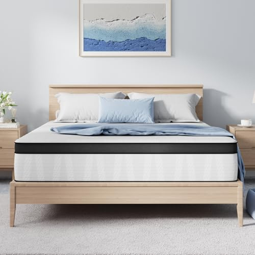 Avenco Full Mattress, 10 Inch Medium Firm Full Size Mattress in a Box, Hybrid Mattresses with Smarts™ Coil Pocket Springs for Motion Isolation, Strong Edge Support, CertiPUR-US Certified