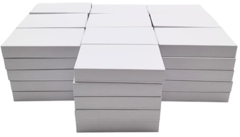 NOLA Streichholzschachteln Blanko zum Basteln und Bemalen für Kinder - 10, 50, 100 Stück - 11 x 6,5 x 2 cm, weiß - Perfekt für Kindergeburtstage und Partys (50)