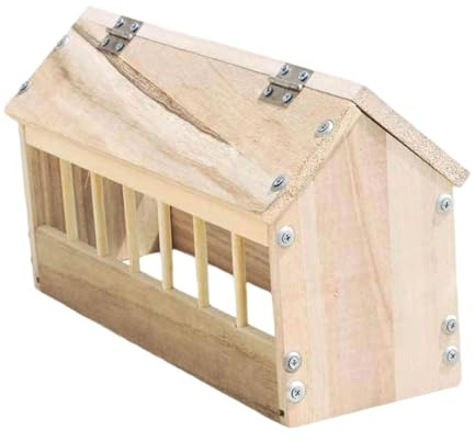 MagiDeal Wooden Pigeon Feeder Bird Dispenser Wooden Pigeon Supplies Poultry Food Dispenser Poultry Trough Dish for Pigeons Ducklings, 40cm