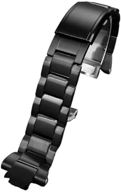 BGFFDSZ Metallarmband kompatibel mit Casio G-SHOCK GST B400 Edelstahl-Uhrenarmband Uhrenarmband Herren Massivstahlarmband Uhrenkette(Black strap)