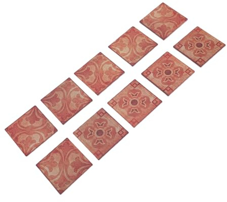 POENVFPO Wooden Dollhouse Flooring Set, 1:12 Scale Miniature Doll House Floor Boards with Customizable Layouts, Ideal for Dollhouses (60 pieces)