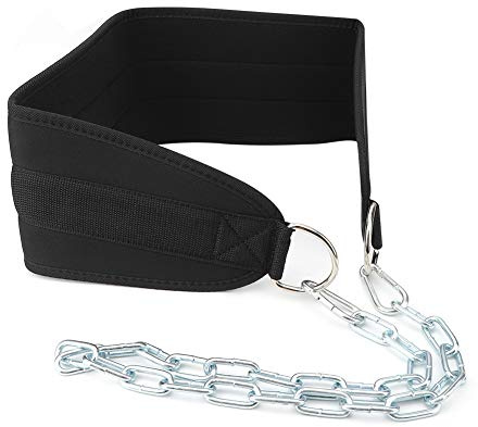 Qcwwy Dip Belt Ceinture d'entraînement Hautement élastique pour la Musculation, Supporte 200 Lb, Idéale pour les Tractions à la Barre et l'entraînement en Force