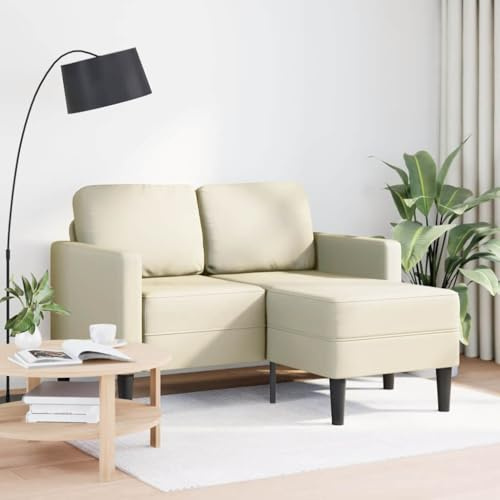 WEMYUFURN L-förmiges 2-Sitzer-Sofa mit Chaiselongue aus strapazierfähigem Kunstleder für modernes Wohnzimmer | Robuster Metall-Holz-Rahmen & platzsparendes Eckdesign | Bequeme
