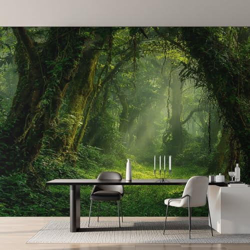 Generisch Tapete Tropischer Regenwald, Natur Wald Fototapete Wohnzimmer Schlafzimmer Tapeten, Vliestapete Wandtapete, Mustertapete Wanddeko 400x280 cm (B x H) Y&W18
