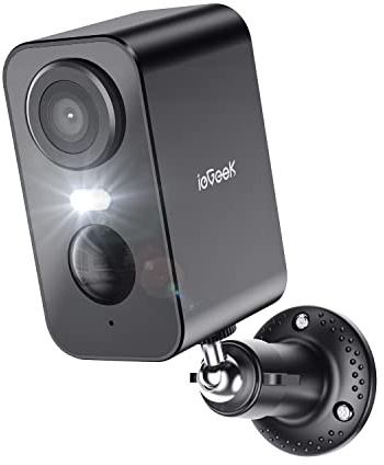 ieGeek 2K Caméra Surveillance WiFi Exterieure sans Fil Batterie ZS-GX3S | AI & PIR Détection Mouvement, Vision Nocturne Couleur, Extérieure/Intérieure, Audio Bidirectionnel, Étanche IP65, Noir