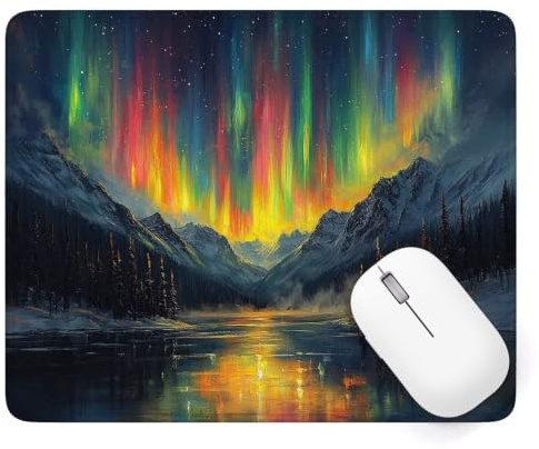 Alfombrilla Ratón 340 x 280 mm, Paisaje Alfombrilla Ratón Gaming, A-393 | Pequeña Mouse Pad con Impermeable y Antideslizante, Mousepad Lago Mejora la Precisión y Velocidad, para PC Teclado Gamer