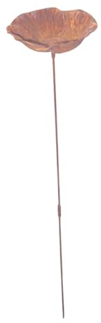 WAGHAVEN Mangeoire à oiseaux en fonte antirouille double usage et bassin de bain pour jardin, terrasse, décoration de jardin, bain d'oiseaux