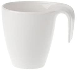 Villeroy och Boch Flow kaffekopp, 340 ml, premium porslin, vit
