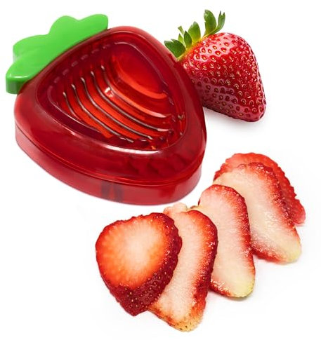 MSC International Simply - Cortador de Fresas, Color Rojo