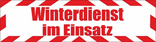 INDIGOS UG - Magnetschild Auto Winterdienst im Einsatz mit Rahmen 45 x 12 cm - Magnetfolie LKW Truck Transporter Baustellenfahrzeug Firmenwagen - flexibel abnehmbar, wetterfest