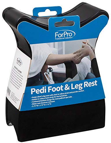ForPro Pedi Fuß- und Beinstütze, tragbare Fuß- und Beinstütze, 14,6 cm B x 7 cm T x 19,1 cm H, Schwarz