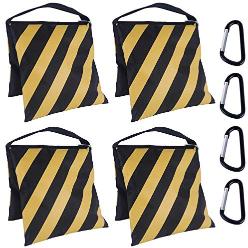 ABCCANOPY Photography Sandbag for Video Stand, Heavy Duty Weight Bags for Light Tripod, Camping Chair, 4 Packs (Yellow) No Sand