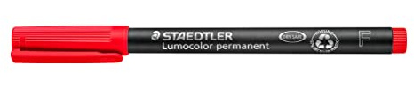 Staedtler Lumocolor 318-2 - Rotuladores de Punta Fina de Color Rojo, Caja con 10 Unidades.