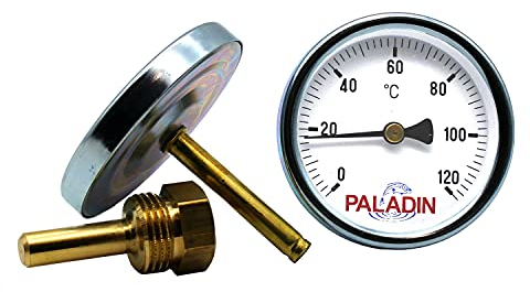 Paladin - Räucherthermometer mit präzisem Messbereich von 0-120°C für Räucherofen