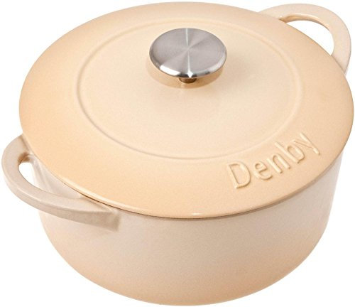 Denby 22cm Cast Iron Barley Round Casserole Dish