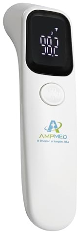Amplim Baby Thermometer No Touch, Infrared Forehead Thermometer for Babies, Kids and Adults, Fast 1 Second Reading, Quiet Night Use, LED Display, Fever Alert, F/C Switchable for Home and Travel